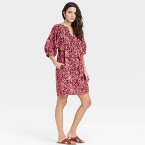 Universal Thread Pink Puff Sleeve Dress